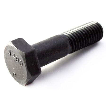 Grade A490, 1-1/8-7 Structural Bolt, Plain Steel, 3 1/4 In L, 160 PK